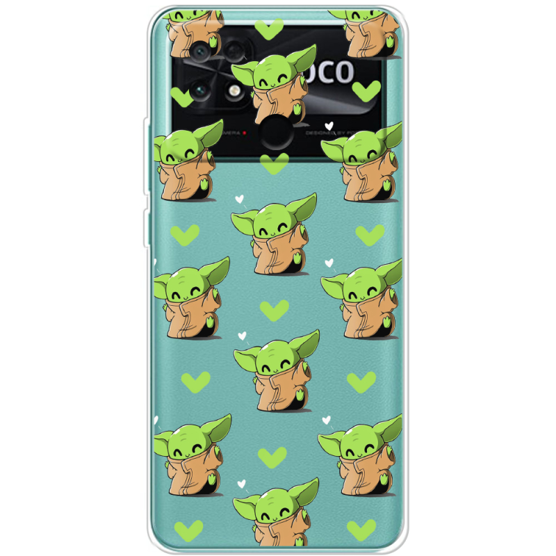 Прозрачный чехол BoxFace Poco C40 Pattern Baby Yoda