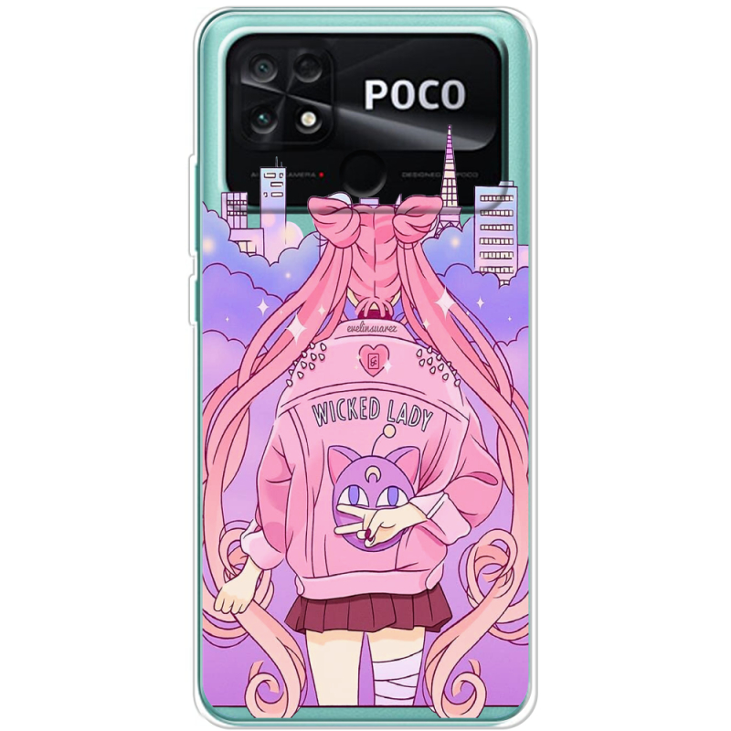 Прозрачный чехол BoxFace Poco C40 Wiked Lady