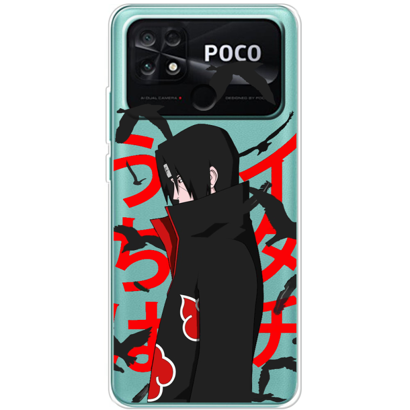 Прозрачный чехол BoxFace Poco C40 Учиха Итачи