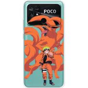 Прозрачный чехол BoxFace Poco C40 Naruto and Kurama