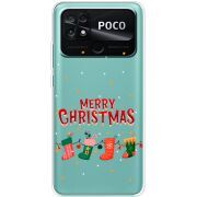 Прозрачный чехол BoxFace Poco C40 Merry Christmas