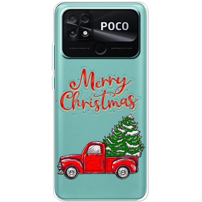 Прозрачный чехол BoxFace Poco C40 Holiday Car