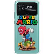 Прозрачный чехол BoxFace Poco C40 Super Mario