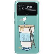 Прозрачный чехол BoxFace Poco C40 Segull in Cofee Pool