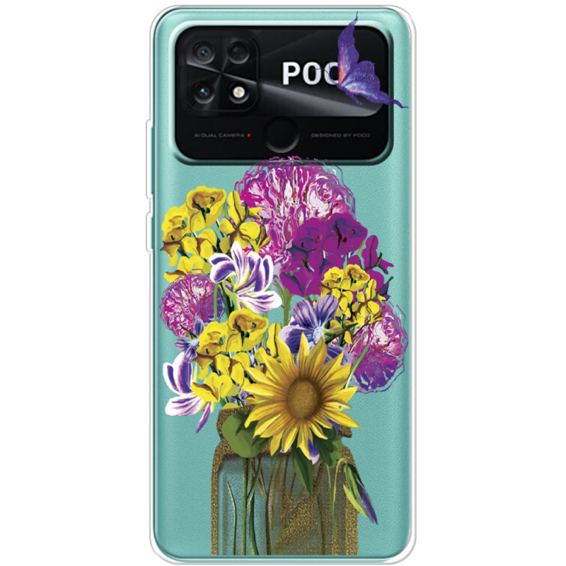 Прозрачный чехол BoxFace Poco C40 My Bouquet