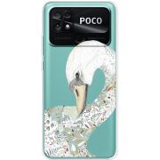 Прозрачный чехол BoxFace Poco C40 Swan