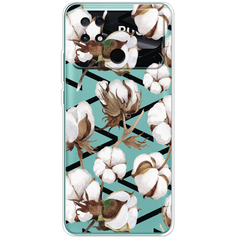 Прозрачный чехол BoxFace Poco C40 Cotton flowers
