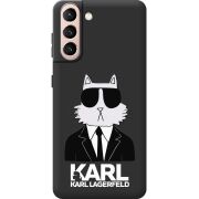 Черный чехол BoxFace Samsung G991 Galaxy S21 Cat in Black