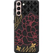 Черный чехол BoxFace Samsung G991 Galaxy S21 FranceFlowers