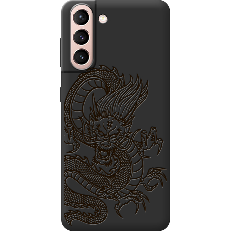 Черный чехол BoxFace Samsung G991 Galaxy S21 Chinese Dragon