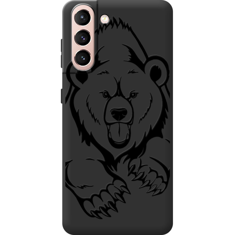 Черный чехол BoxFace Samsung G991 Galaxy S21 Grizzly Bear