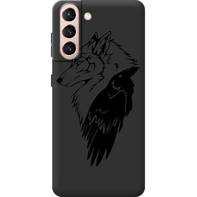 Черный чехол BoxFace Samsung G991 Galaxy S21 Wolf and Raven