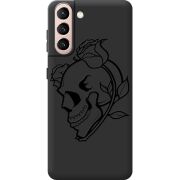 Черный чехол BoxFace Samsung G991 Galaxy S21 Skull and Roses