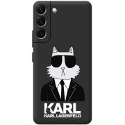 Черный чехол BoxFace Samsung Galaxy S22 Plus (S906) Cat in Black