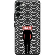 Черный чехол BoxFace Samsung Galaxy S22 Plus (S906) Man Pattern