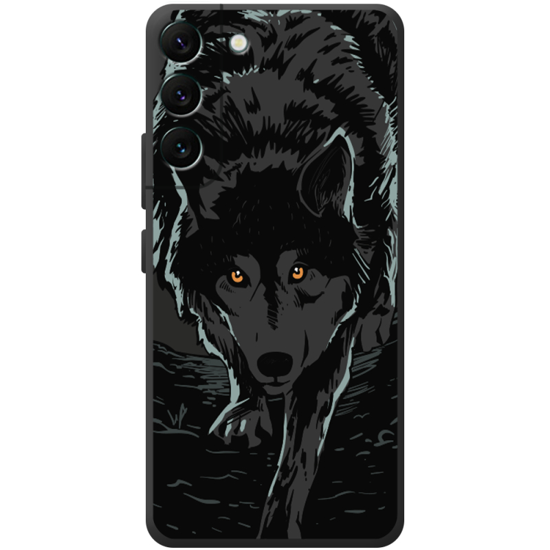 Черный чехол BoxFace Samsung Galaxy S22 Plus (S906) Wolf