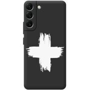 Черный чехол BoxFace Samsung Galaxy S22 Plus (S906) Білий хрест ЗСУ