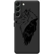Черный чехол BoxFace Samsung Galaxy S22 Plus (S906) Wolf and Raven