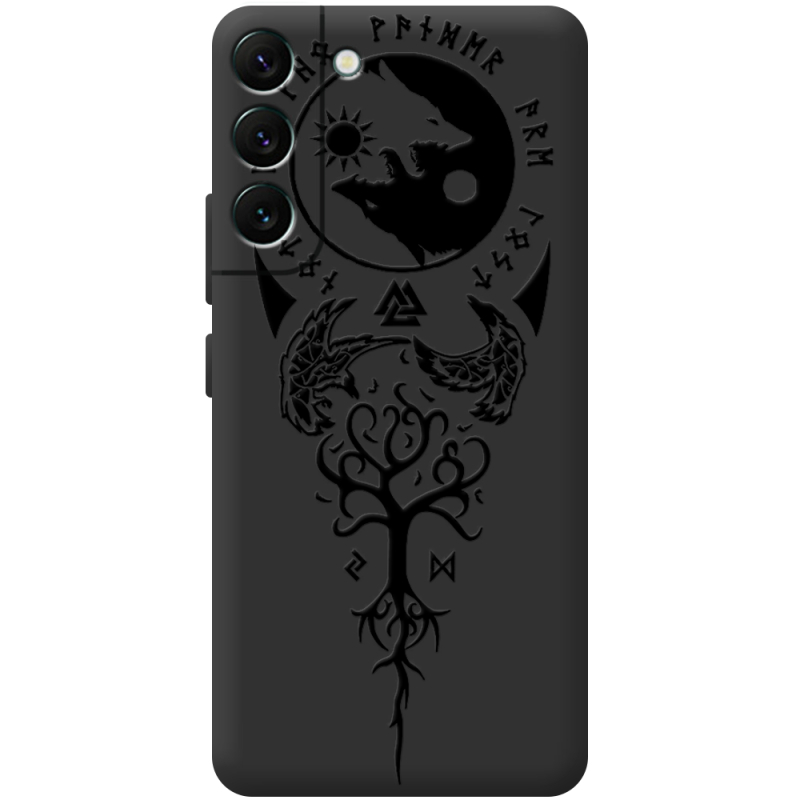 Черный чехол BoxFace Samsung Galaxy S22 Plus (S906) Hugin and Munin