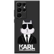 Черный чехол BoxFace Samsung Galaxy S22 Ultra (S908) Cat in Black