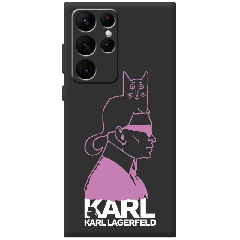 Черный чехол BoxFace Samsung Galaxy S22 Ultra (S908) Pink Karl