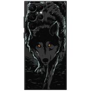 Черный чехол BoxFace Samsung Galaxy S22 Ultra (S908) Wolf