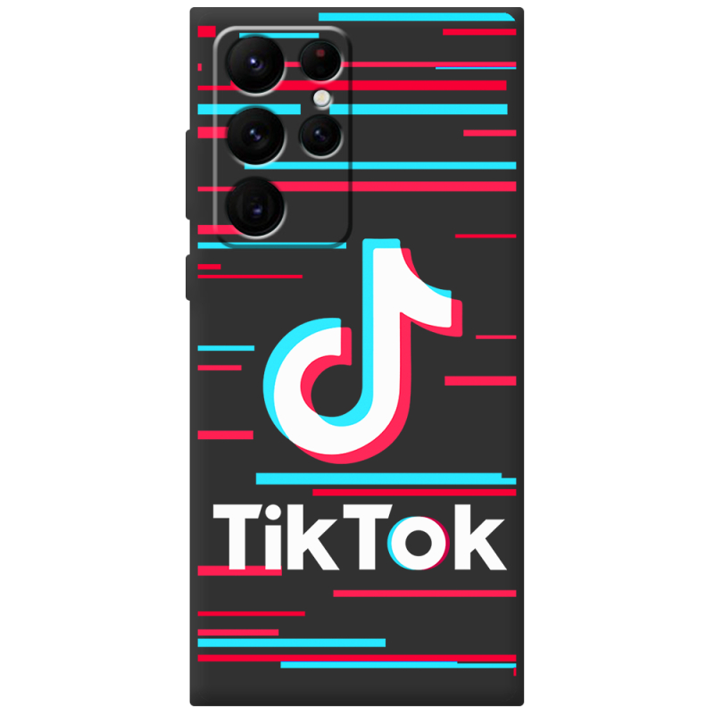 Черный чехол BoxFace Samsung Galaxy S22 Ultra (S908) Tik Tok