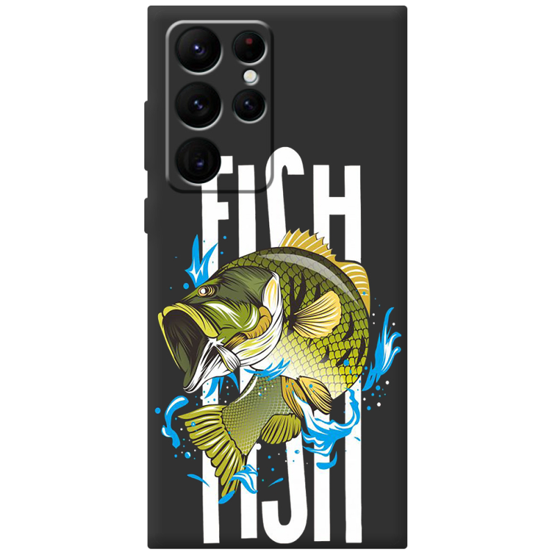 Черный чехол BoxFace Samsung Galaxy S22 Ultra (S908) Fish