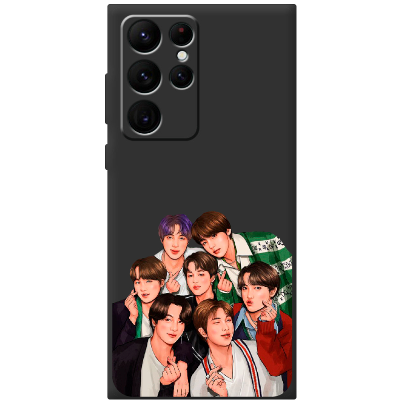 Черный чехол BoxFace Samsung Galaxy S22 Ultra (S908) BTS