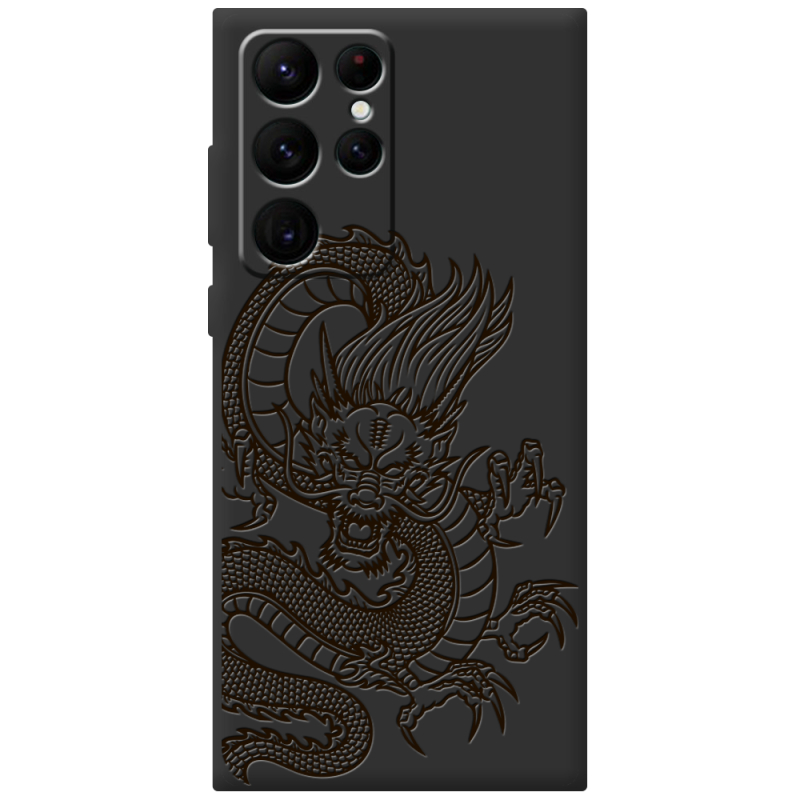 Черный чехол BoxFace Samsung Galaxy S22 Ultra (S908) Chinese Dragon