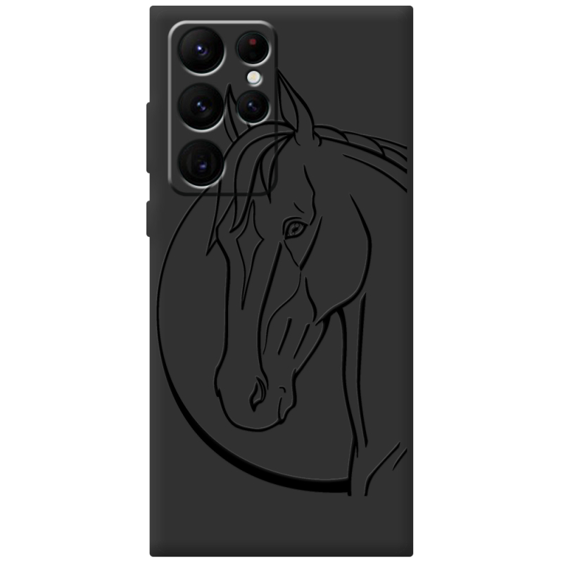 Черный чехол BoxFace Samsung Galaxy S22 Ultra (S908) Horse