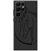 Черный чехол BoxFace Samsung Galaxy S22 Ultra (S908) Horse