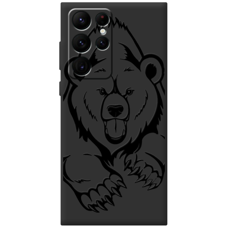 Черный чехол BoxFace Samsung Galaxy S22 Ultra (S908) Grizzly Bear