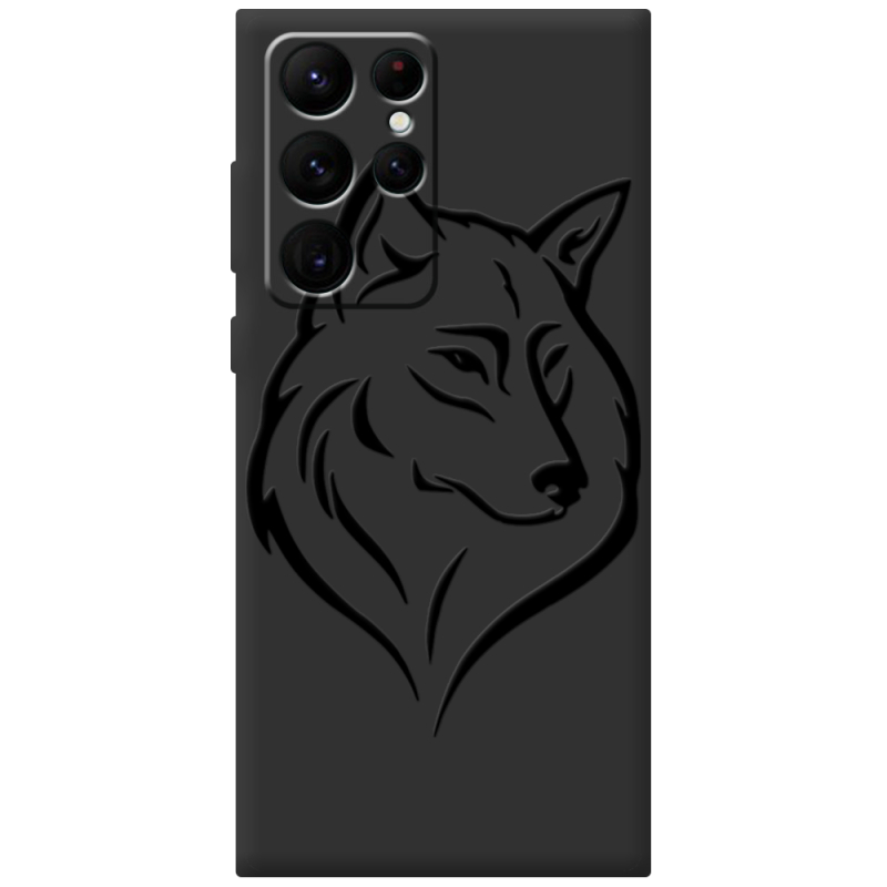 Черный чехол BoxFace Samsung Galaxy S22 Ultra (S908) Wolf