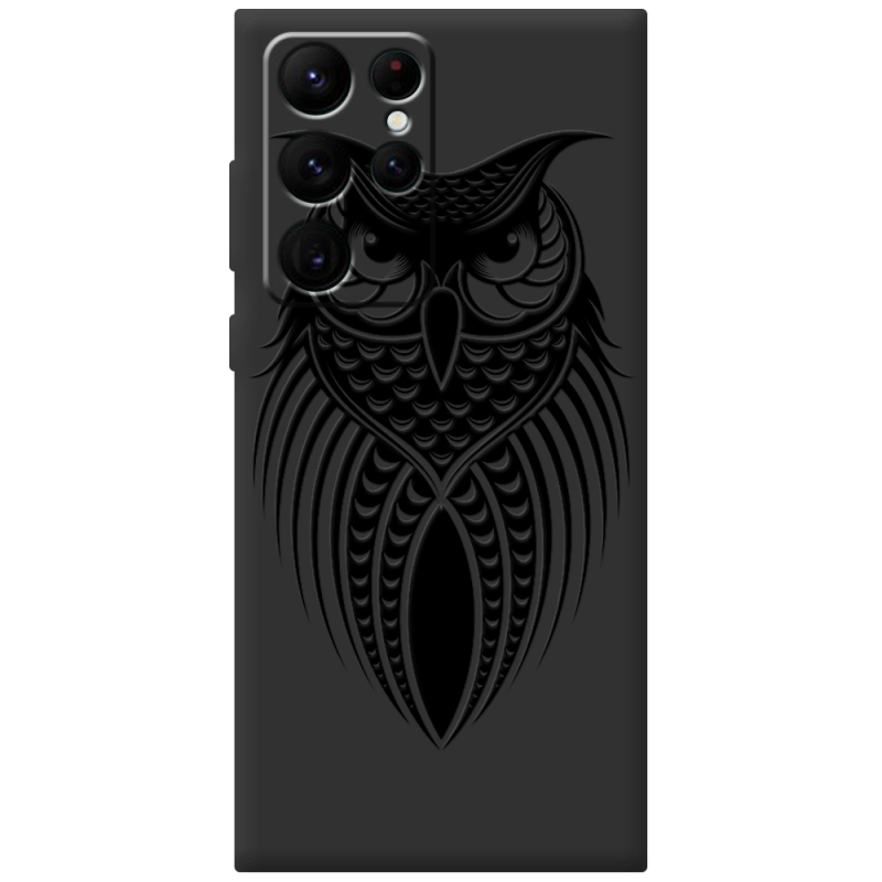 Черный чехол BoxFace Samsung Galaxy S22 Ultra (S908) Owl