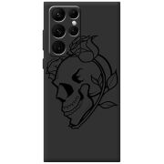 Черный чехол BoxFace Samsung Galaxy S22 Ultra (S908) Skull and Roses