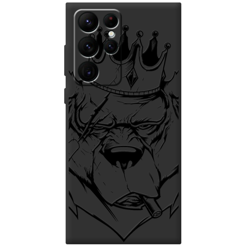 Черный чехол BoxFace Samsung Galaxy S22 Ultra (S908) Bear King