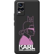 Черный чехол BoxFace Vivo V21E Pink Karl