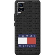 Черный чехол BoxFace Vivo V21E Tommy Print