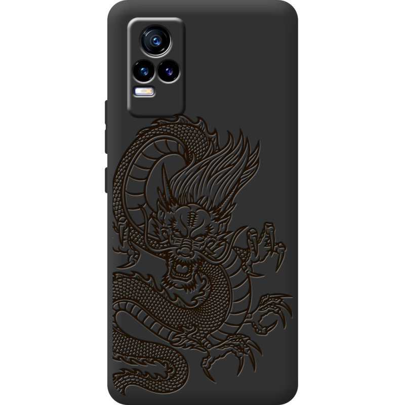 Черный чехол BoxFace Vivo V21E Chinese Dragon