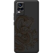 Черный чехол BoxFace Vivo V21E Chinese Dragon