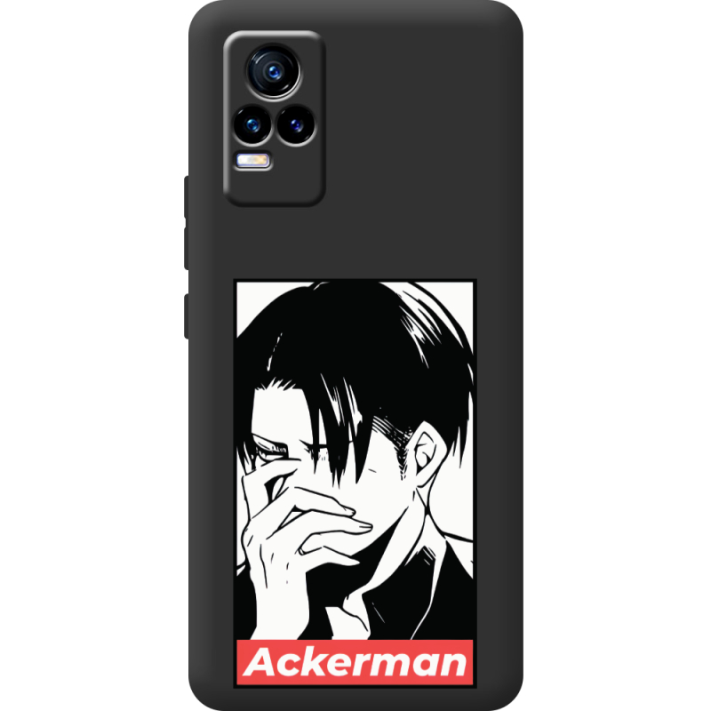 Черный чехол BoxFace Vivo V21E Attack On Titan - Ackerman