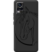 Черный чехол BoxFace Vivo V21E Horse