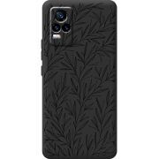 Черный чехол BoxFace Vivo V21E Leaves