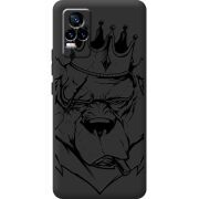 Черный чехол BoxFace Vivo V21E Bear King