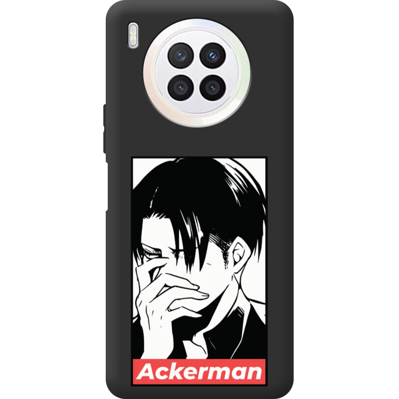 Черный чехол BoxFace Huawei Nova 8i Attack On Titan - Ackerman