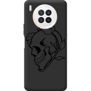 Черный чехол BoxFace Huawei Nova 8i Skull and Roses