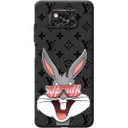 Черный чехол BoxFace Poco X3 looney bunny