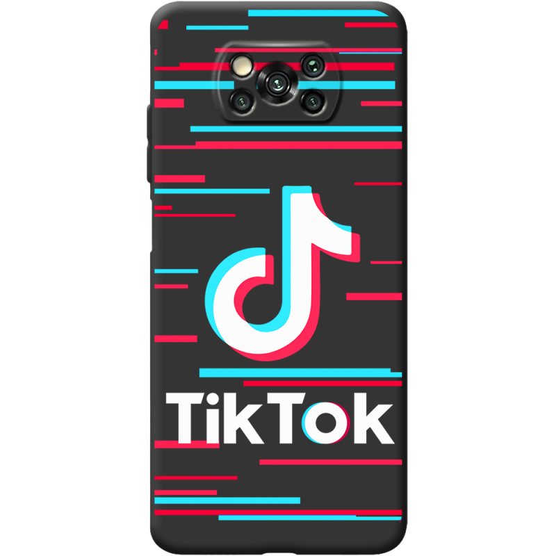 Черный чехол BoxFace Poco X3 Tik Tok