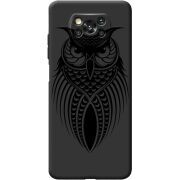 Черный чехол BoxFace Poco X3 Owl